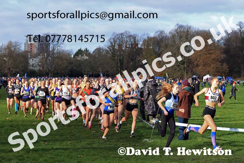 Womens Under-17s and IAAF Junior Women (Under-20s), 2023 British Athletics Cross Challenge, Sefton Park, Liverpool. Photo: David T. Hewitson/Sports for All Pics